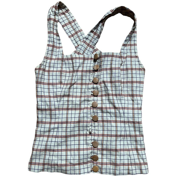 RTR 34 Women Summer Dress Plaid Design *Missing Button* - Picture 1 of 7